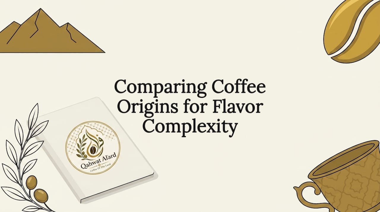 Coffee themed editorial title card illustration