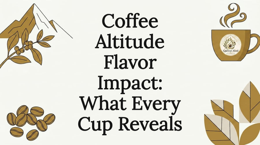 Decorative coffee altitude flavor title card