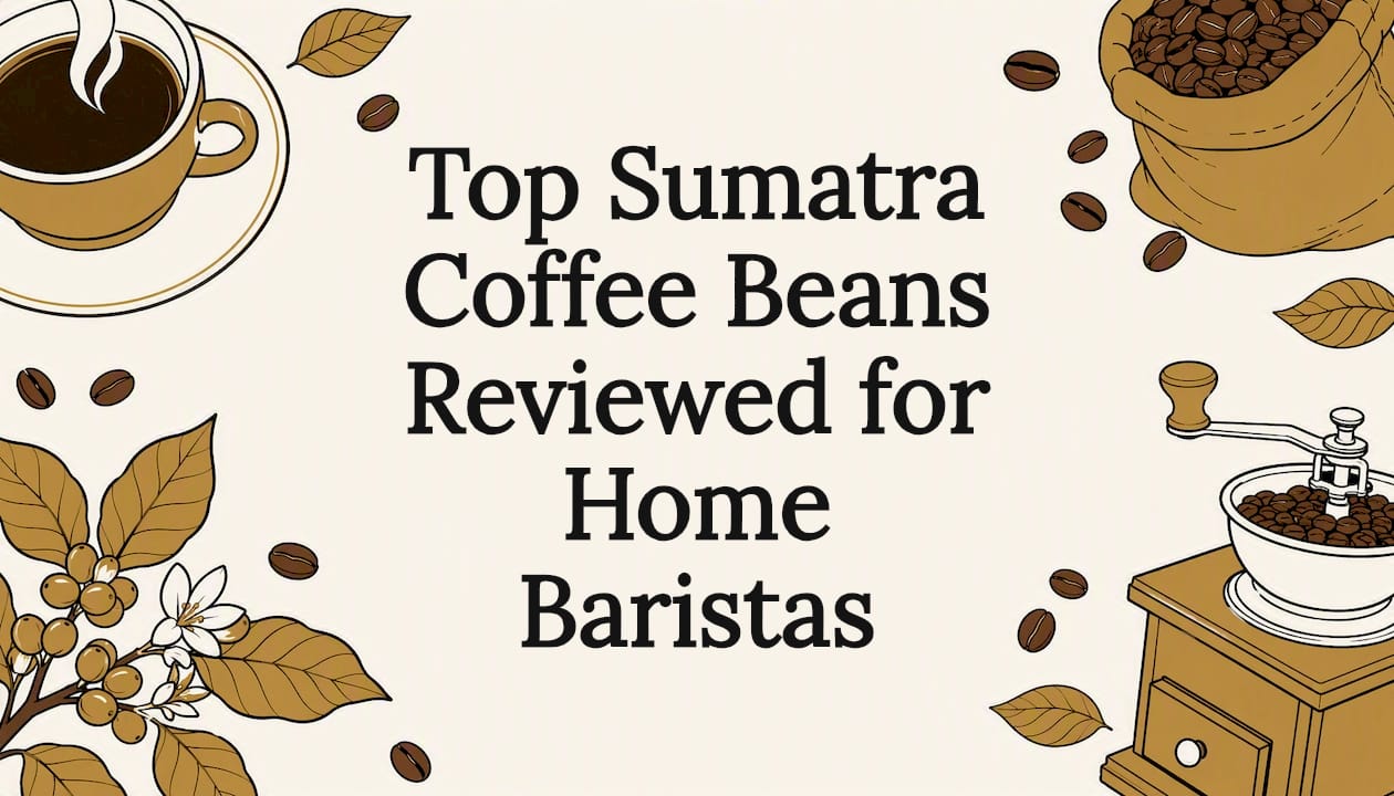 Decorative title card illustration for coffee article