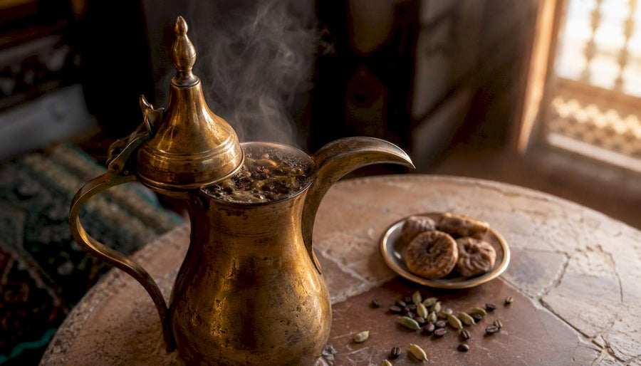 El arte tradicional de preparar café árabe con cardamomo