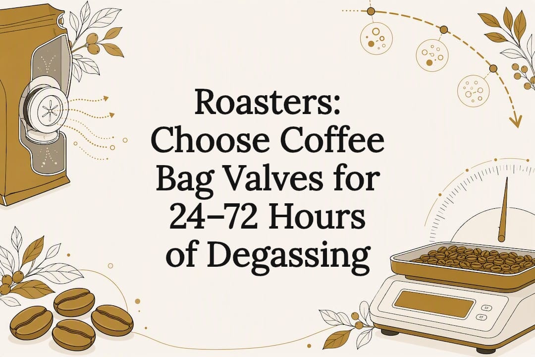 Decorative coffee valve title card illustration