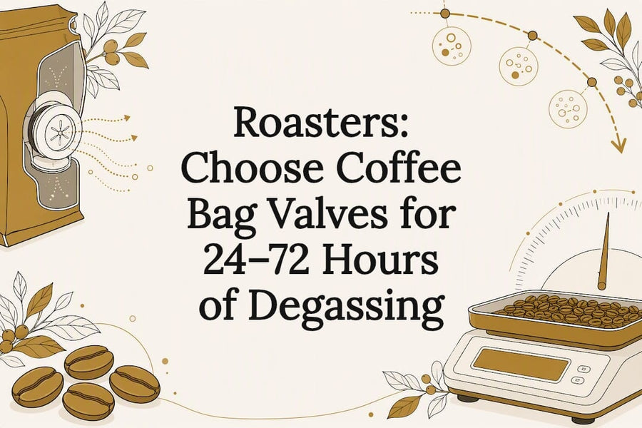 Decorative coffee valve title card illustration