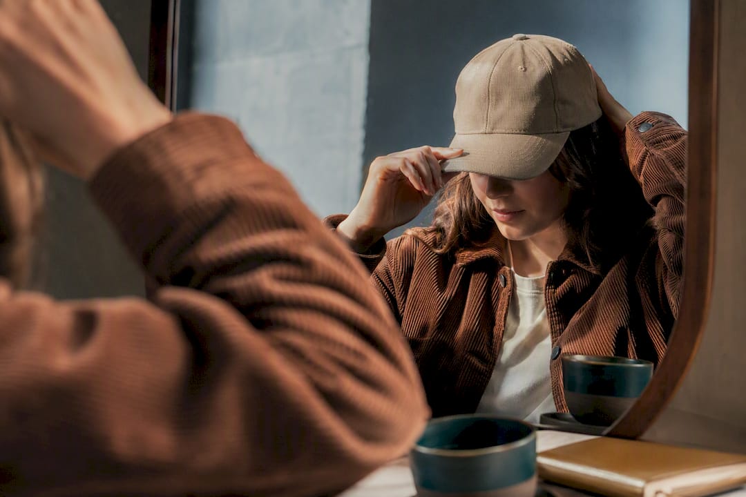 Descripción editorial de la gorra cafécore