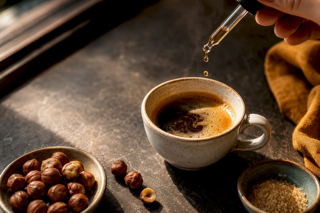 Espresso con esencia casera de avellana