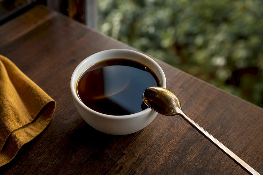 Taza de café en una degustación sensorial