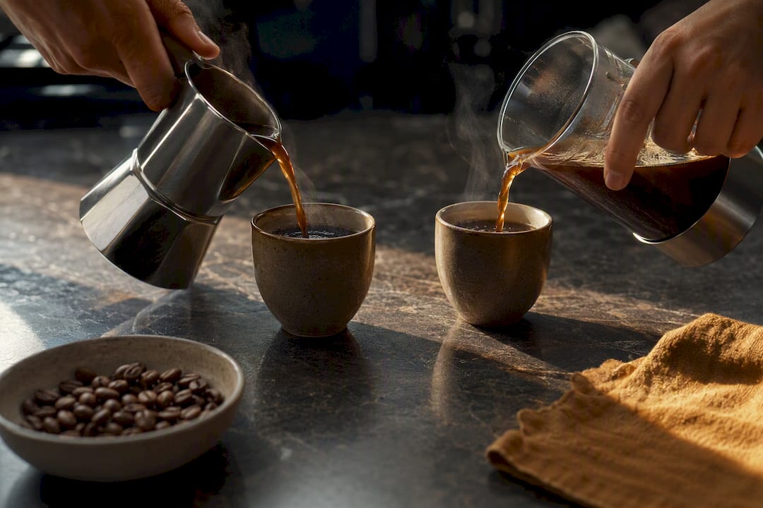 Comparaison entre la cafetière moka et la French press