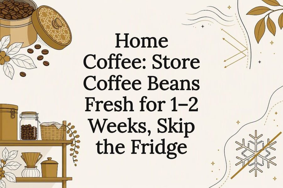 Decorative coffee storage title card