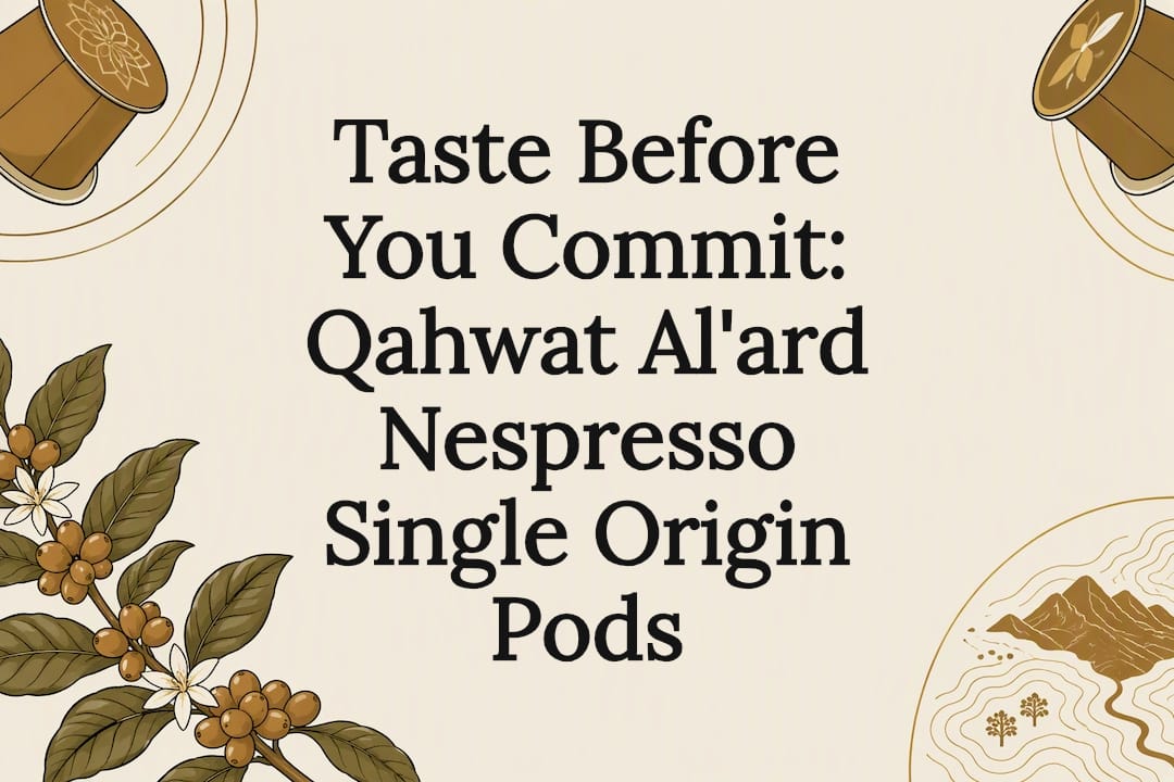 Decorative single-origin coffee title card