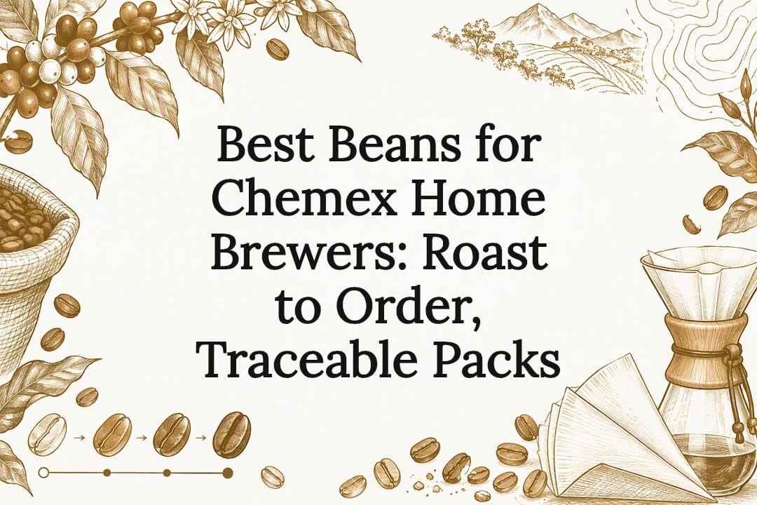 Chemex coffee beans title card illustration