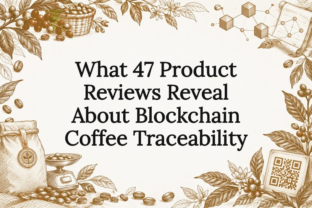 Decorative coffee traceability title card