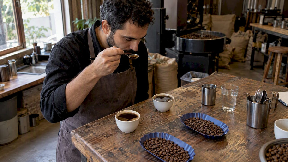 Prova de café com sabor adocicado de caramelo