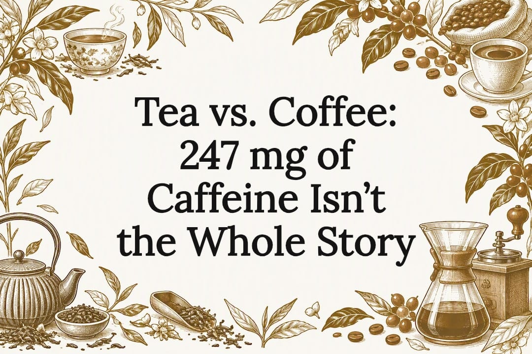 Sketch of tea and coffee brewing elements