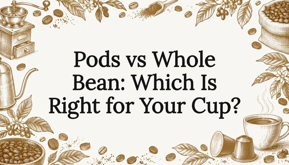 Coffee-themed illustrated article title card