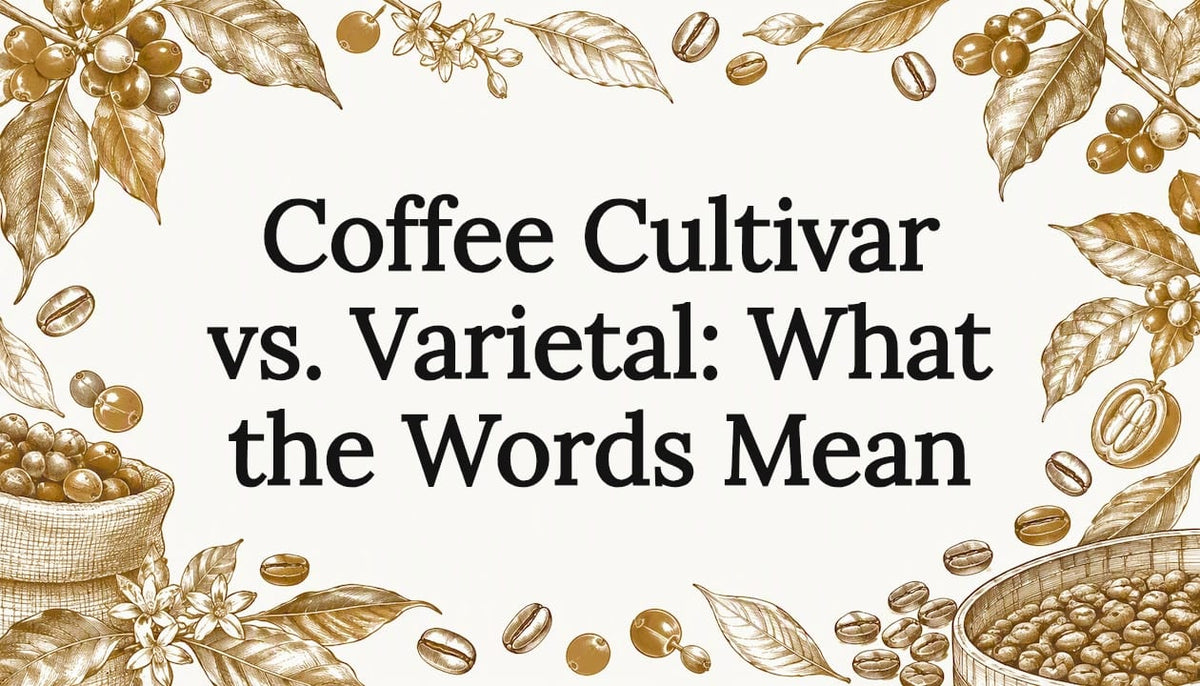 Coffee cultivar and varietal title card
