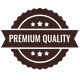 Brown circular badge with a textured border